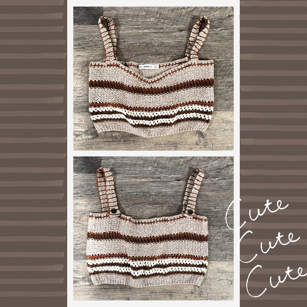 Zara Cropped Crochet Top